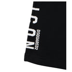 Dsquared2 Bermuda In Tuta Tinta Unita con Stampa per Bambino DQ2930 NERO DSQUARED2 