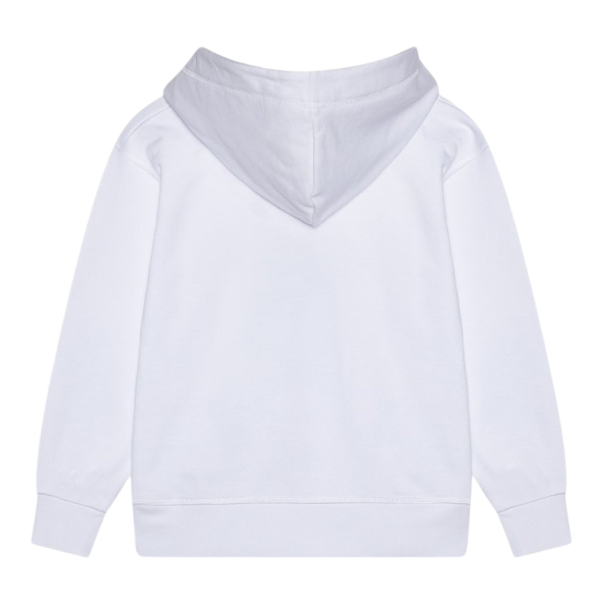 Dsquared2 Felpa Chiusa con Cappuccio Tinta Unita con Logo per Bambino DQ2940 BIANCO DSQUARED2 