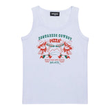 Dsquared2 Canotta Tinta Unita Girocollo con Stampa per Bambino DQ2974 BIANCO DSQUARED2 