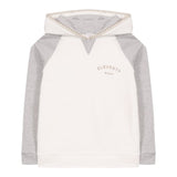 Eleventy Felpa Tinta Unita con Cappuccio E Profili In Contrasto per Bambino EW4P40 BIANCO ELEVENTY 