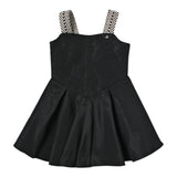 Elisabetta Franchi Abito Tinta Unita A Bretelle per Bambina EFAB473 NERO ELISABETTA FRANCHI 
