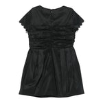 Elisabetta Franchi Abito Mezza Manica Tinta Unita con Fiocco per Bambina EFAB585 NERO ELISABETTA FRANCHI 