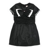 Elisabetta Franchi Abito Mezza Manica Tinta Unita con Fiocco per Bambina EFAB585 NERO ELISABETTA FRANCHI 