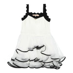 Elisabetta Franchi Abito Bretelline Tinta Unita con Tulle per Bambina EFAB594 BIANCO ELISABETTA FRANCHI 