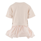 Elisabetta Franchi Abito Tinta Unita Mezza Manica con Gonnellone per Bambina EFAB606 ROSA ELISABETTA FRANCHI 