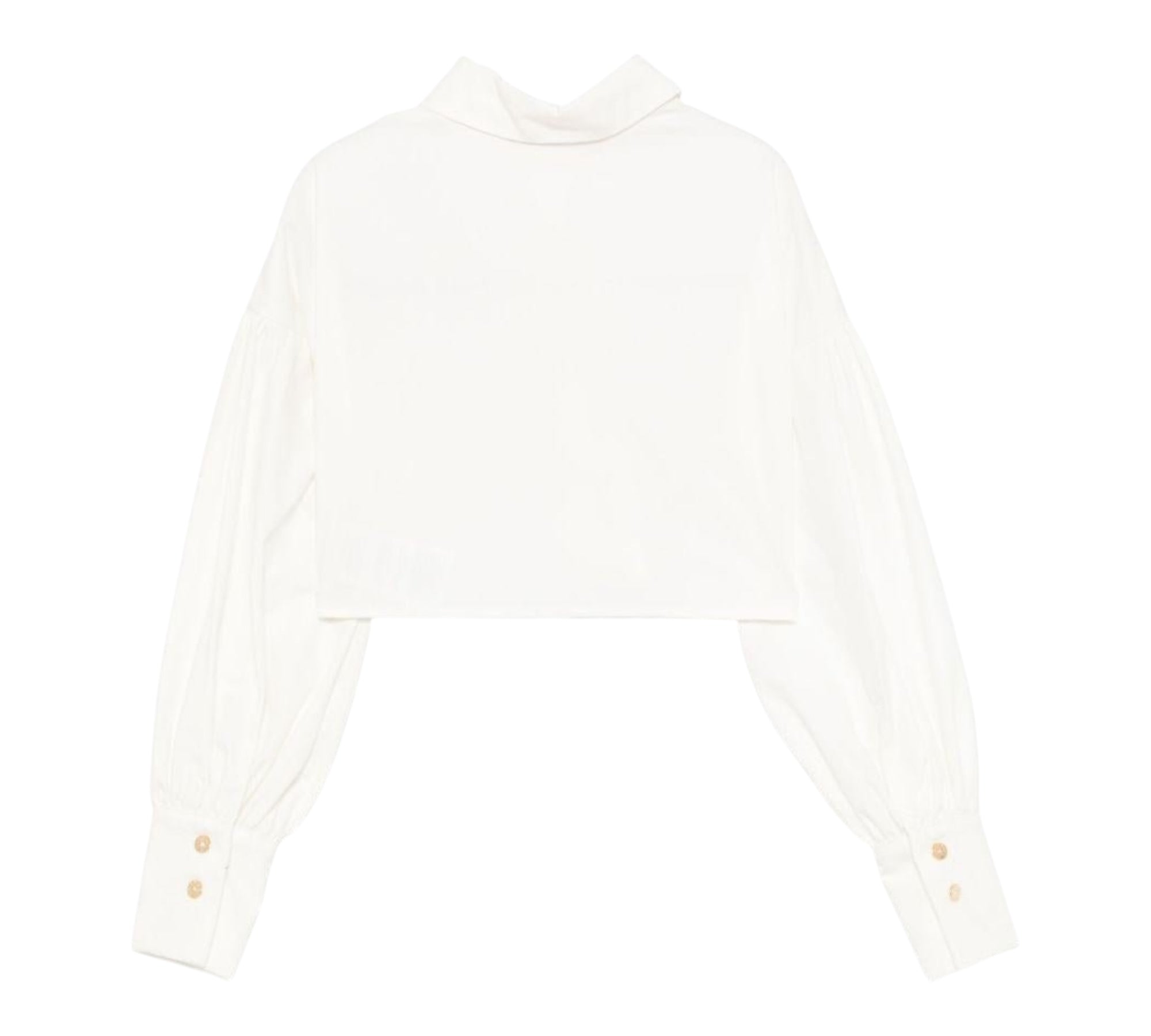 Elisabetta Franchi Camicia Manica Lunga Tinta Unita con Ricami per Bambina EFCA263 PANNA ELISABETTA FRANCHI 