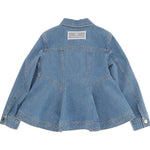 Elisabetta Franchi camicia Manica Lunga Tinta Unita In Denim per Bambina EFGB123XXX AZZURRO ELISABETTA FRANCHI 
