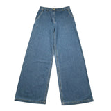 Elisabetta Franchi Jeans Tinta Unita Modello Palazzo per Bambina EFPA275 BLU ELISABETTA FRANCHI 