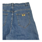 Elisabetta Franchi Jeans Tinta Unita 5 Tasche Modelloa A Zampa per Bambina EFPA279 AZZURRO ELISABETTA FRANCHI 