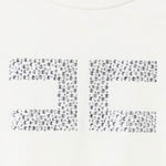 Elisabetta Franchi T-Shirt Girocollo Tinta Unita con Applicazioni Brillantini per Bambina EFTS226 BIANCO ELISABETTA FRANCHI 