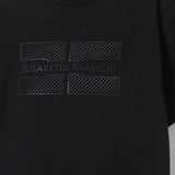 Elisabetta Franchi T-Shirt Girocollo Tinta Unita con Applicazioni Brillantini per Bambina EFTS230XXX NERO ELISABETTA FRANCHI 