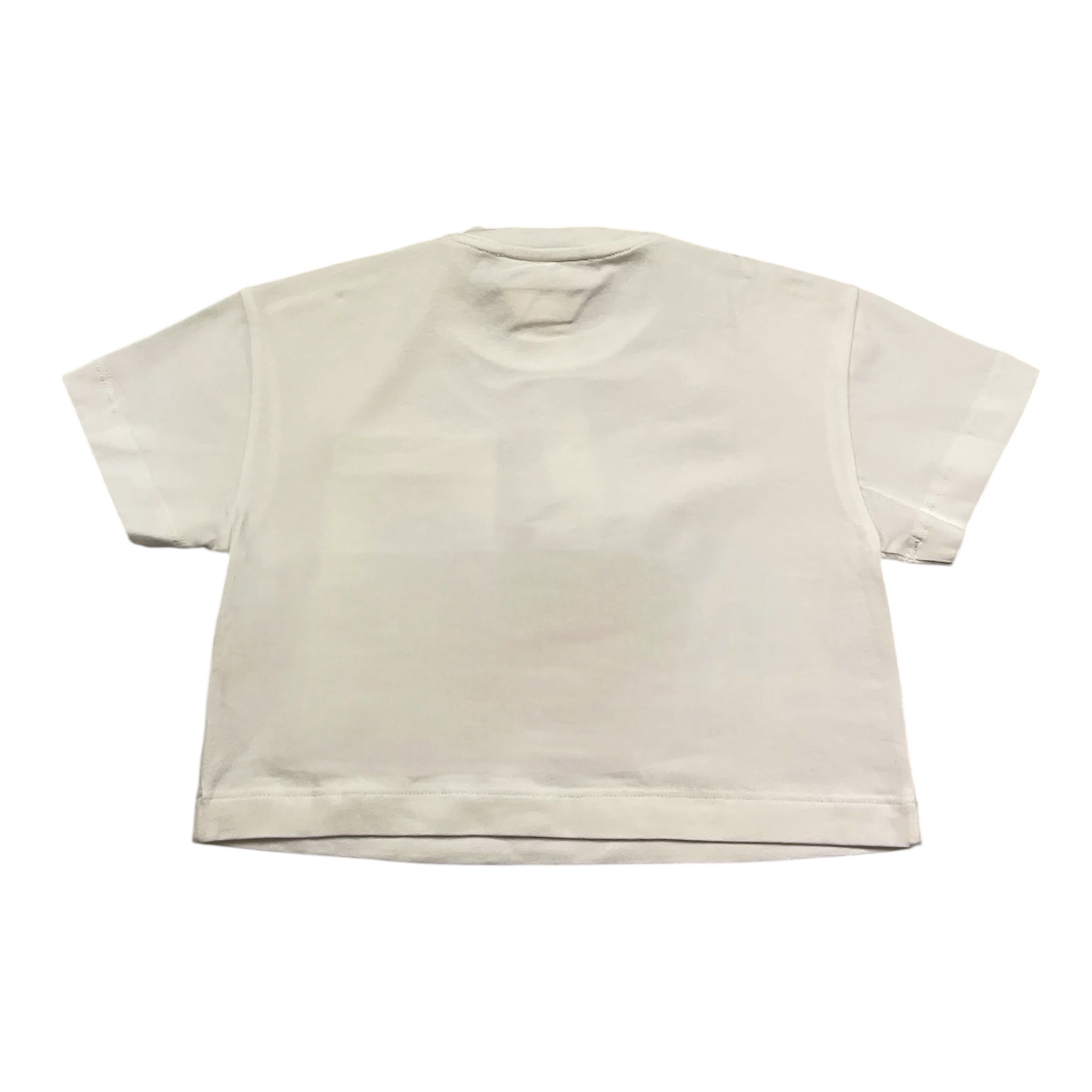 Elisabetta Franchi T-Shirt Girocollo Tinta Unita con Logo per Bambina EFTS232X PANNA ELISABETTA FRANCHI 