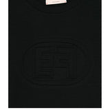 Elisabetta Franchi T-Shirt Girocollo Tinta Unita con Stampa per Bambina EFTS233 NERO ELISABETTA FRANCHI 