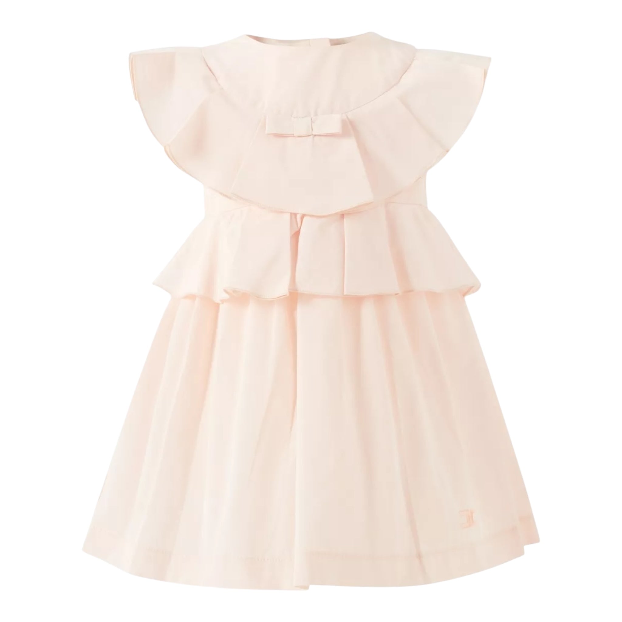 Elisabetta Franchi Abito Tinta Unita con Rouches per Neonata EGAB198 ROSA ELISABETTA FRANCHI 
