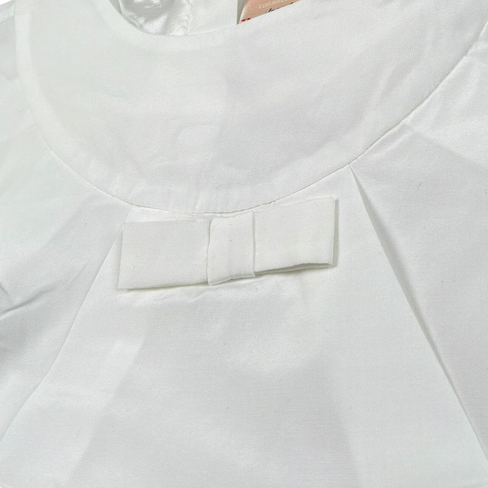 Elisabetta Franchi Abito Tinta Unita con Rouches per Neonata EGAB198X BIANCO ELISABETTA FRANCHI 