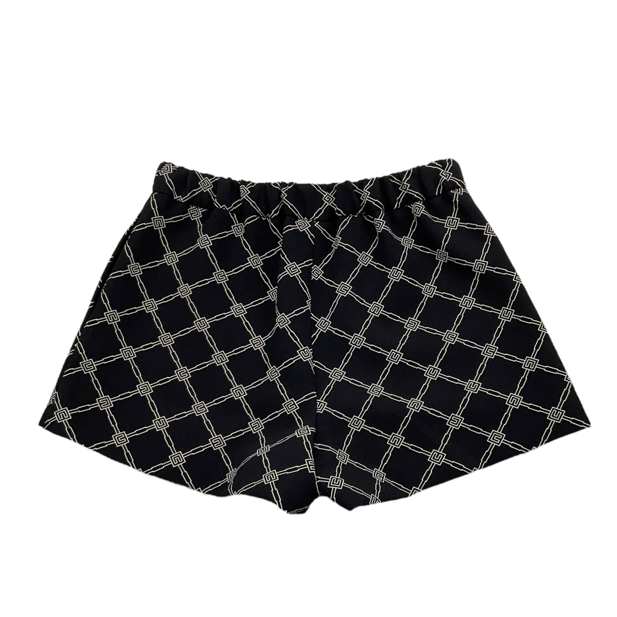 Elisabetta Franchi Short Tinta Unita con Stampa per Bambina EGBE023J NERO ELISABETTA FRANCHI 