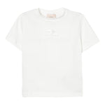 Elisabetta Franchi T-Shirt Girocollo Tinta Unita con Stampa per Neonata EGTS094 BIANCO ELISABETTA FRANCHI 