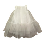 Elisabetta Franchi Abito Giromanica Tinta Unita con Tulle per Neonata ENAB039 BIANCO ELISABETTA FRANCHI 