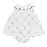 Elisabetta Franchi Completo 2 Pezzi Camicia-Coulotte Tubta Unita con Stampa per Neonata ENCD096X BIANCO ELISABETTA FRANCHI 