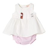 Elisabetta Franchi Completo 2 Pezzi Camicia-Coulotte Bicolore per Neonata ENCD098 BIANCO/ROSA ELISABETTA FRANCHI 