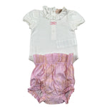 Elisabetta Franchi Completo 2 Pezzi Body-Culotte Bicolore per Neonata ENCD099 BIANCO/ROSA ELISABETTA FRANCHI 