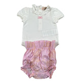 Elisabetta Franchi Completo 2 Pezzi Body-Culotte Bicolore per Neonata ENCD099 BIANCO/ROSA ELISABETTA FRANCHI 