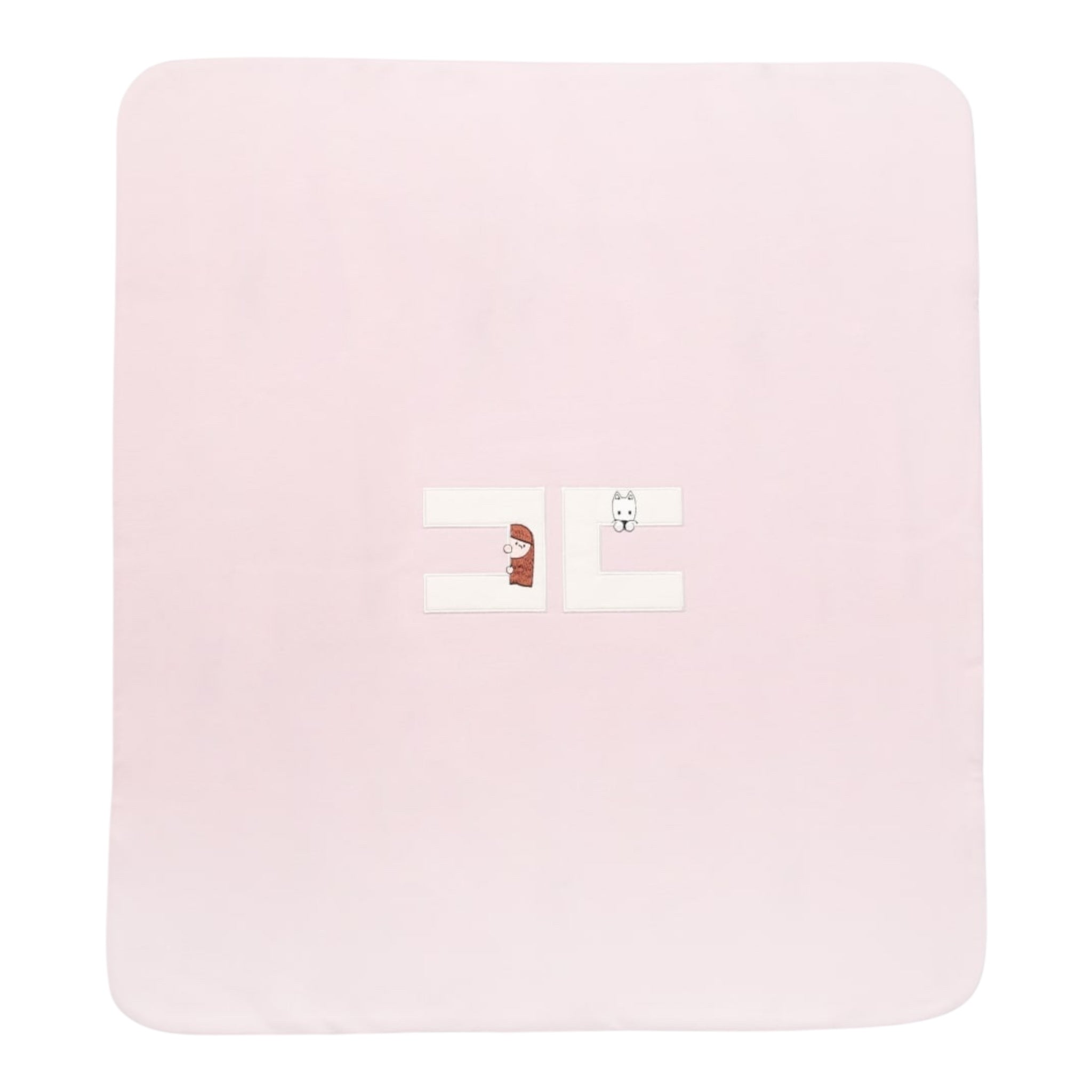 Elisabetta Franchi Coperta Tinta Unita con Logo per Neonata ENCO072 ROSA ELISABETTA FRANCHI 