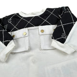 Elisabetta Franchi Tutina Bicolore con Taschini per Neonata ENTU097 BIANCO/NERO ELISABETTA FRANCHI 