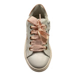 Elisabetta Franchi Sneakers Tinta Unita con Lacci In Contrasto per Bambina F1A9E0222 BIANCO ELISABETTA FRANCHI 
