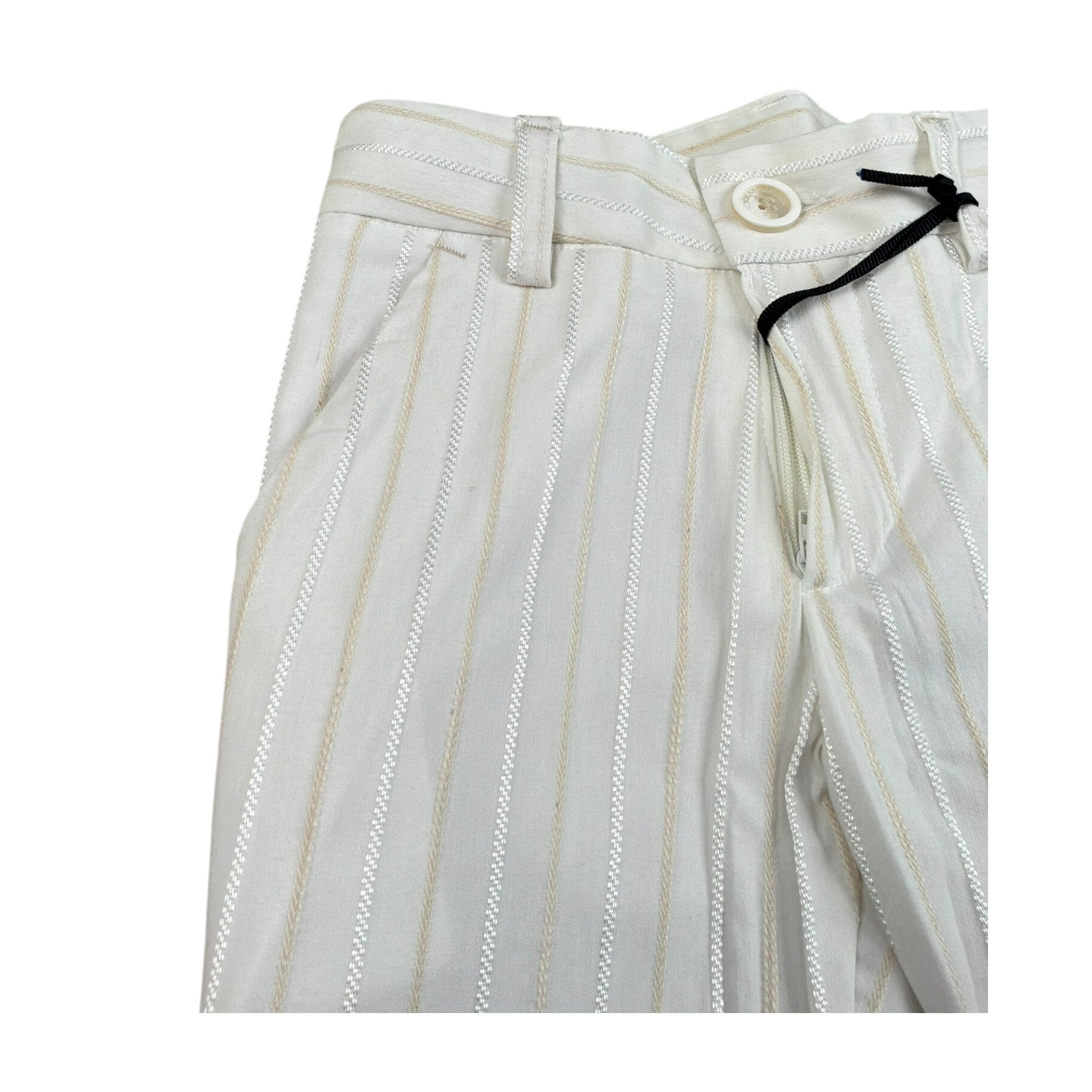 Emanuel Pris Pantalone Tinta Unita con Girovita Regolabile per Bambino EPT6200B PANNA EMANUEL PRIS 