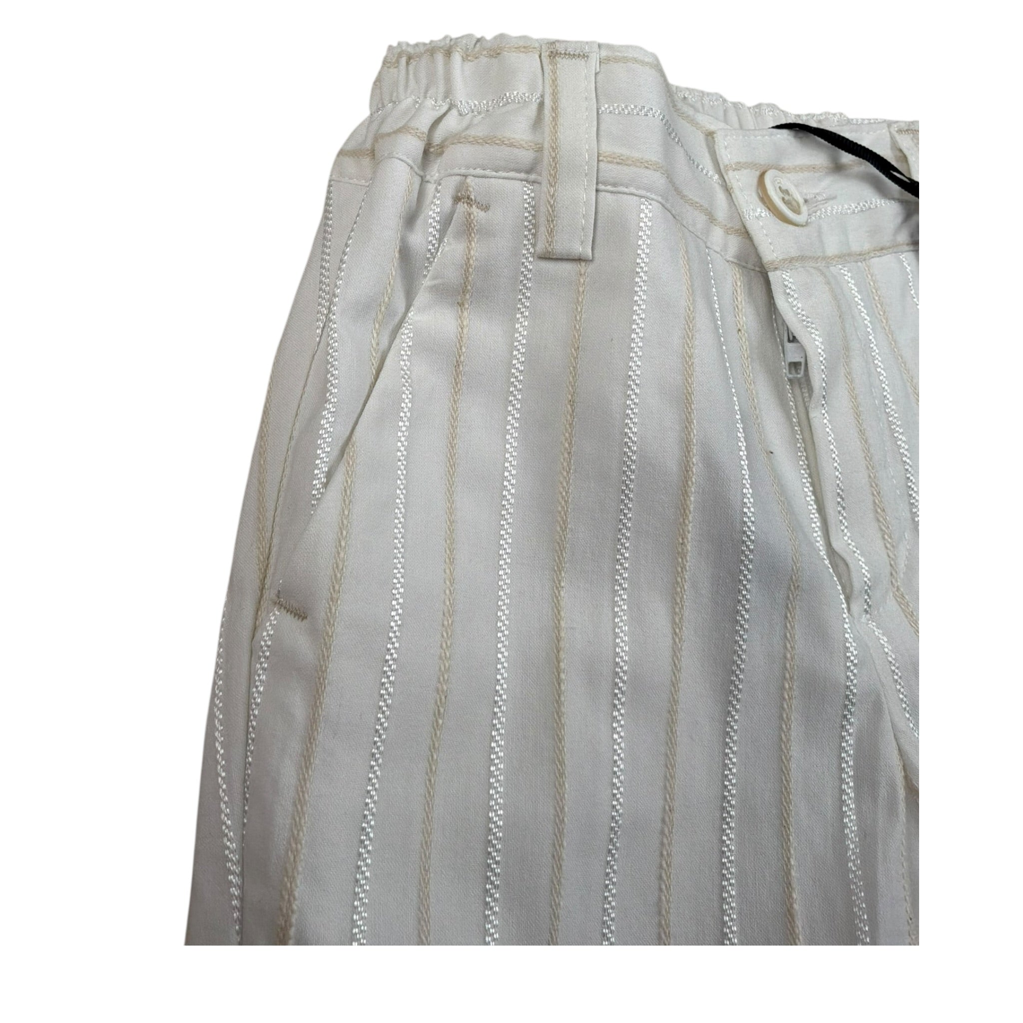 Emanuel Pris Pantalone Tinta Unita con Elastico In Vita per Bambino EPT6200N PANNA EMANUEL PRIS 