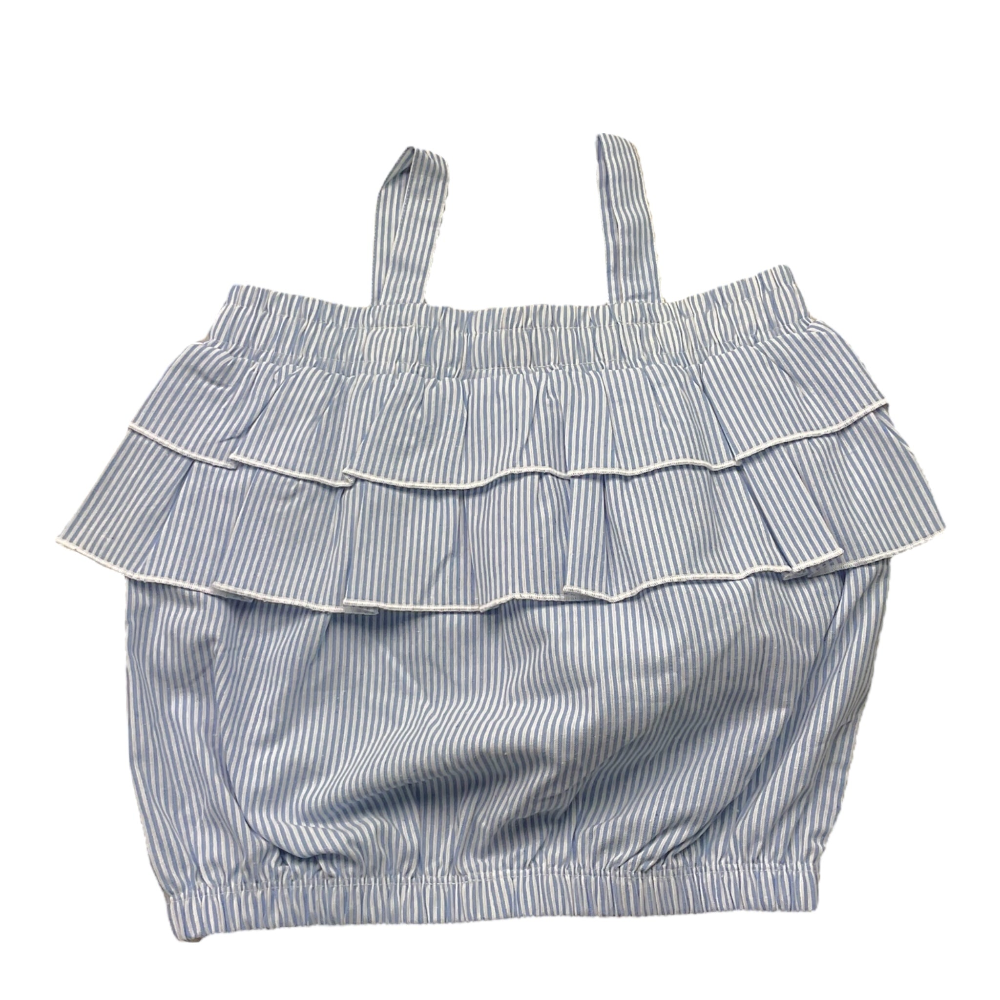 Emc Top Bicolore con Fantasia A Righe per Bambina BX2386 BIANCO/AZZURRO EMC 