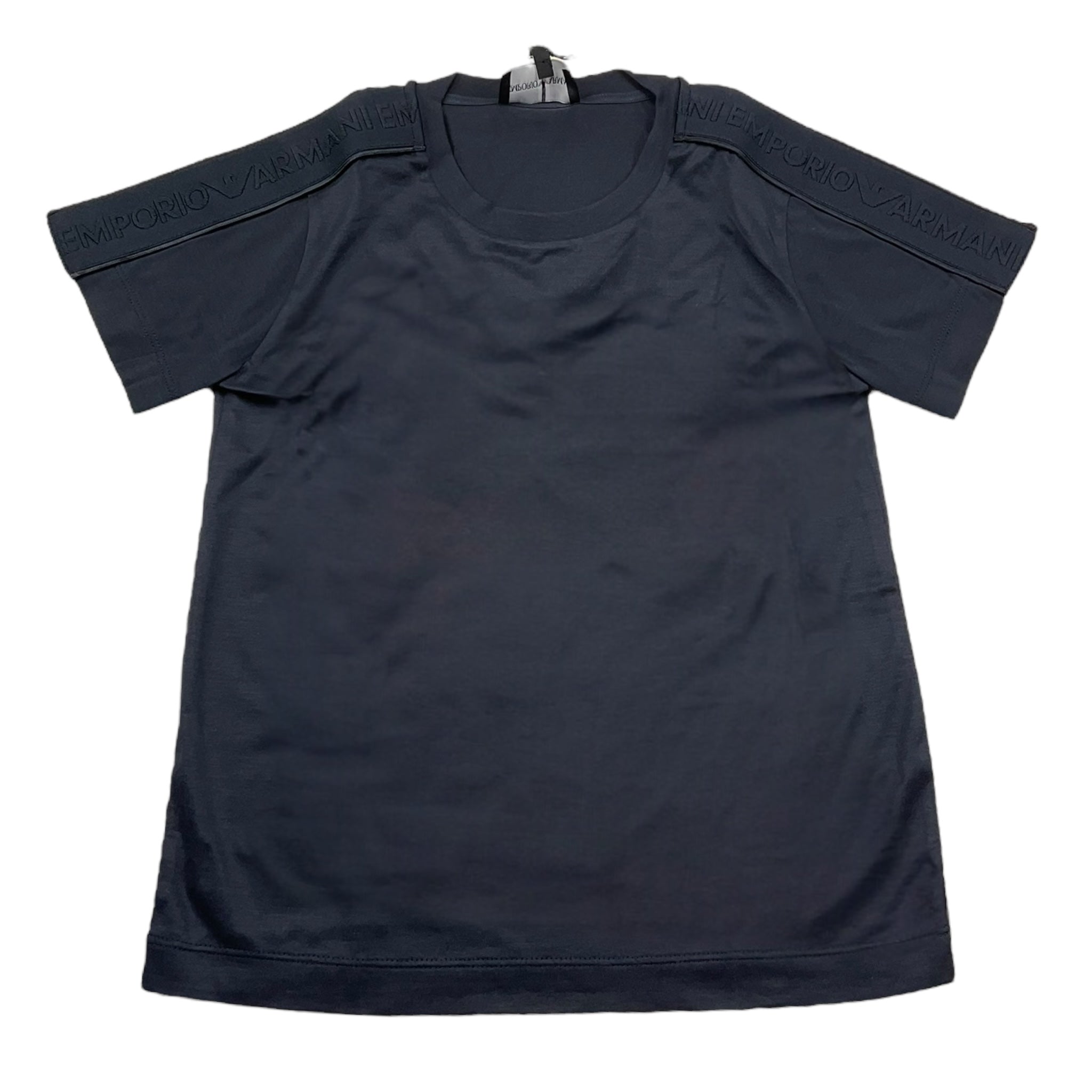 Emporio Armani T-Shirt Girocoll Tinta Unita per Bambino 3D4TD3 BLU EMPORIO ARMANI 