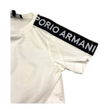 Emporio Armani T-Shirt Girocollo Tinta Unita con Maniche Logate per Bambino 3R4TJH BIANCO EMPORIO ARMANI 