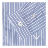 Emporio Armani Camicia Tinta Unita con Manica Lunga Fantasia A Righe per Neonato 6DHCJD AZZURRO EMPORIO ARMANI 