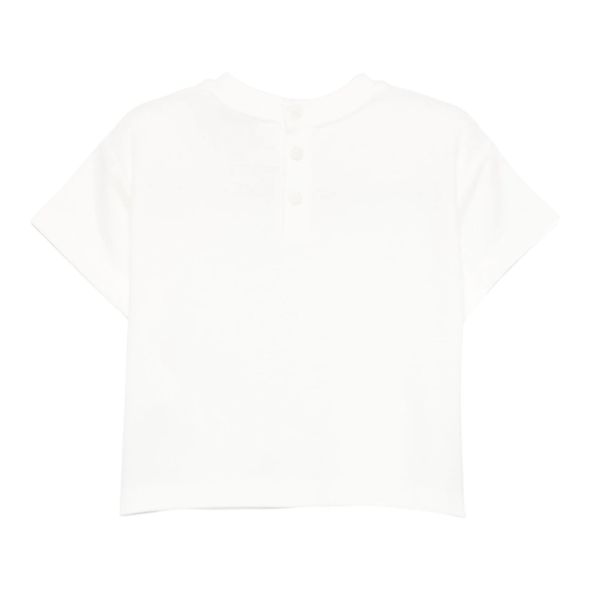 Emporio Armani T-Shirt Girocollo Tinta Unita con Logo per Bambino EB000166 PANNA EMPORIO ARMANI 