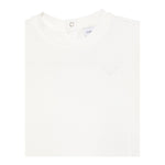 Emporio Armani T-Shirt Girocollo Tinta Unita con Logo per Bambino EB000166 PANNA EMPORIO ARMANI 