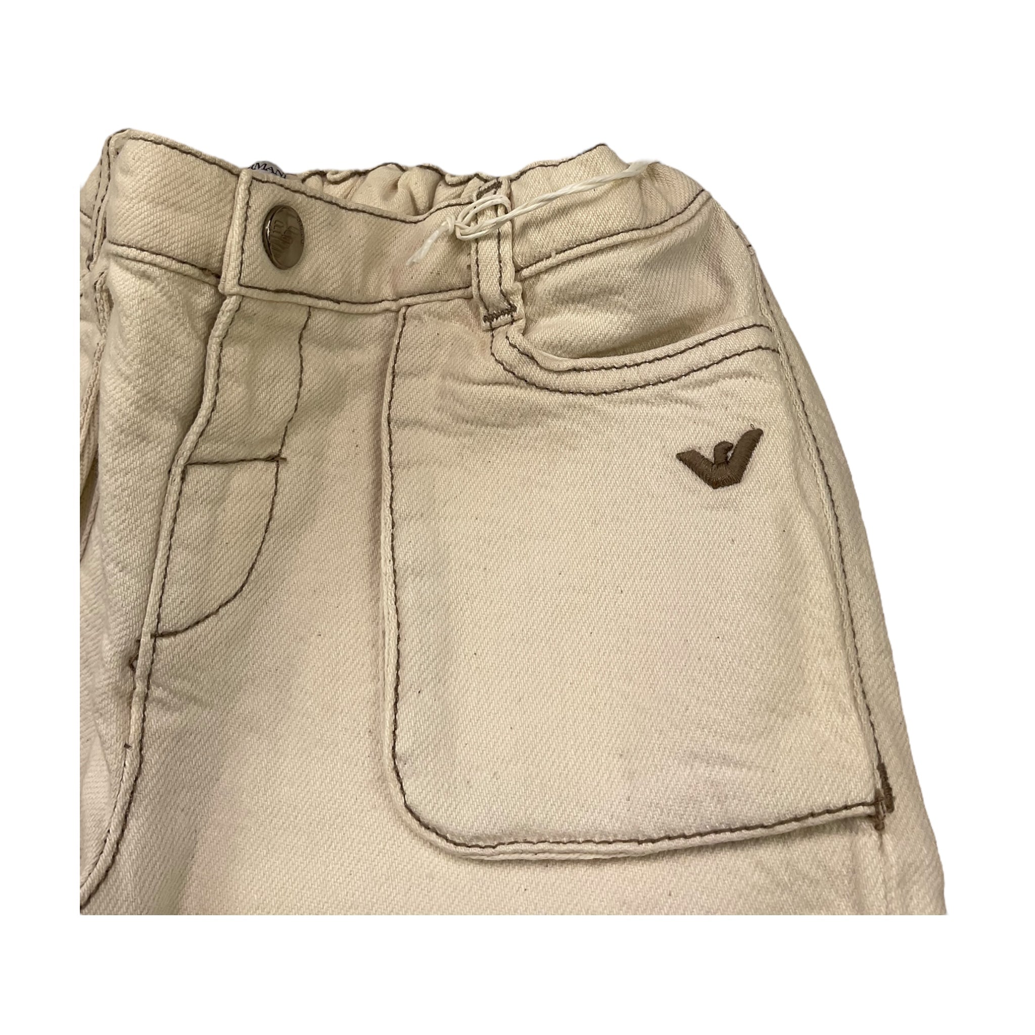 Emporio Armani Jeans Tinta Unita con Girovita Regolabile per Bambino EB000254 BEIGE EMPORIO ARMANI 