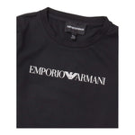 Emporio Armani T-Shirt Girocollo Tinta Unita con Stemma Logo per Bambino EB0004211 BLU EMPORIO ARMANI 