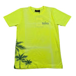 F**K T-Shirt Girocollo Tinta Unit con Stampe per Bambino FJ25J01TS98FY GIALLO FLUO F**K 