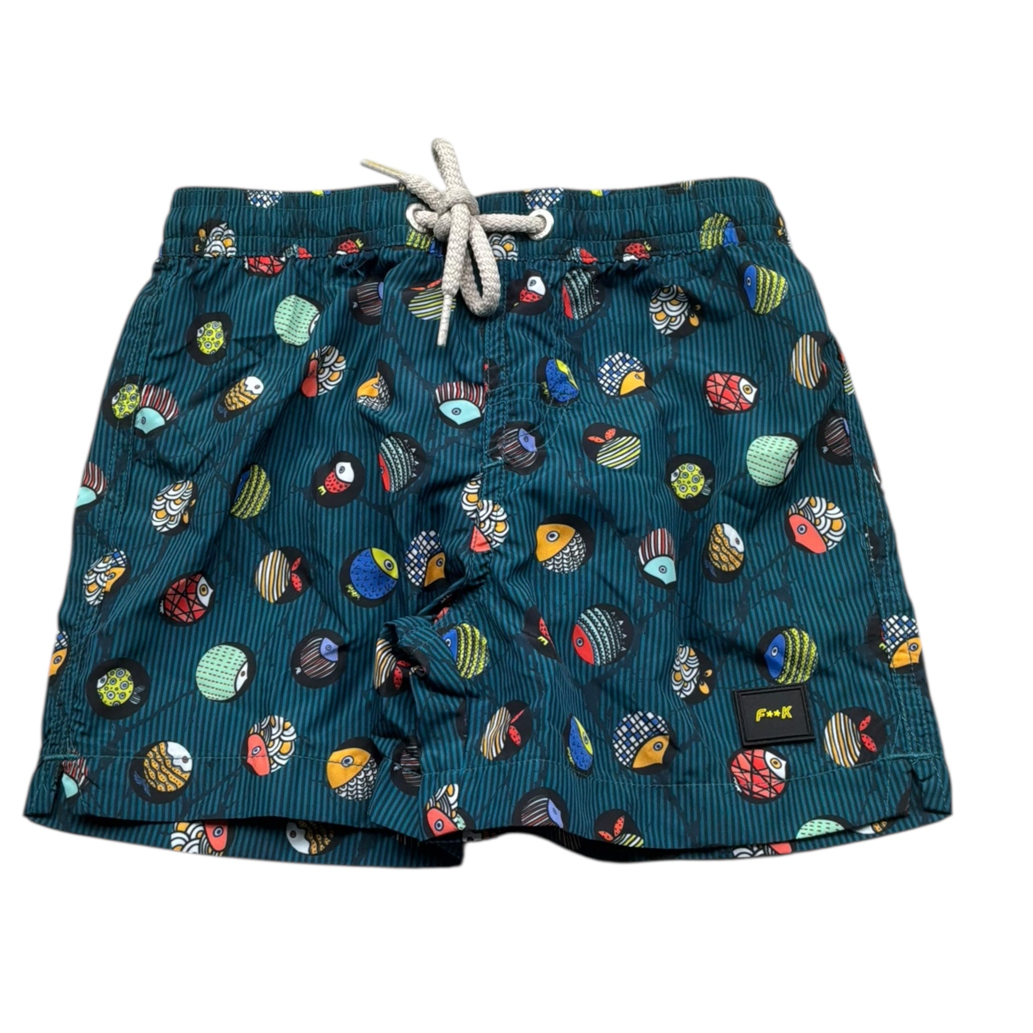 F**K Costume Modello Bermuda Tinta Unita con Fantasia per Bambino FJ25J04BA30X21 VERDE F**K 