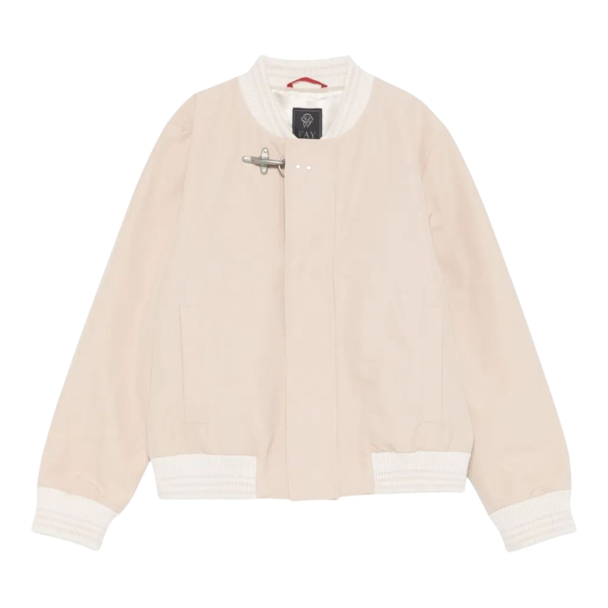 Fay Giubbino Tinta Unita Girocollo con Zip per Bambino FW2P17 BEIGE FAY 