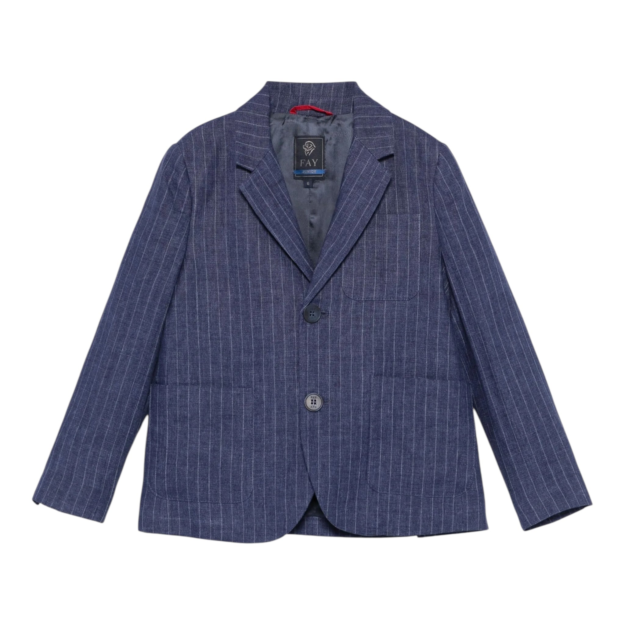 Fay Giacca Tinta Unita con Fantasia A Righe per Neonato FW2Q04N BLU FAY 