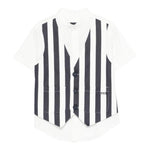 Fay Camicia Tinta Unita con Panciotto Incorporato Fantasia A Righe per Bambino FW5P41J BIANCO FAY 