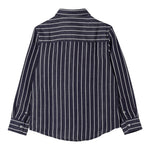 Fay Camicia Tinta Unita Manica Lunga con Fantasia A Righe per Bambino FW5P60 BLU FAY 