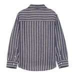 Fay Camicia Tinta Unita Manica Lunga con Fantasia A Righe per Bambino FW5P60X BLU FAY 
