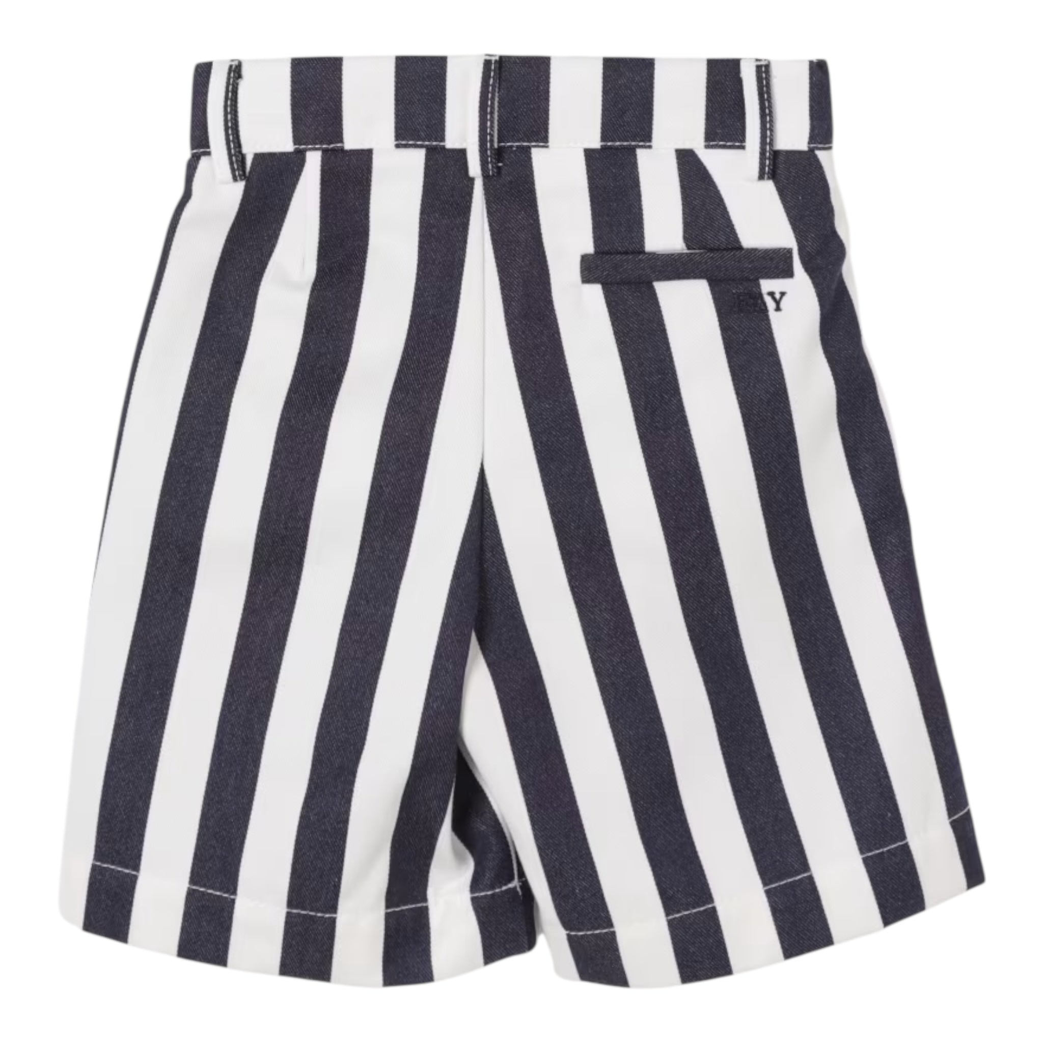Fay Bermuda Bicolore con Fantasia A Righe per Bambino FW6109 BIANCO/BLU FAY 