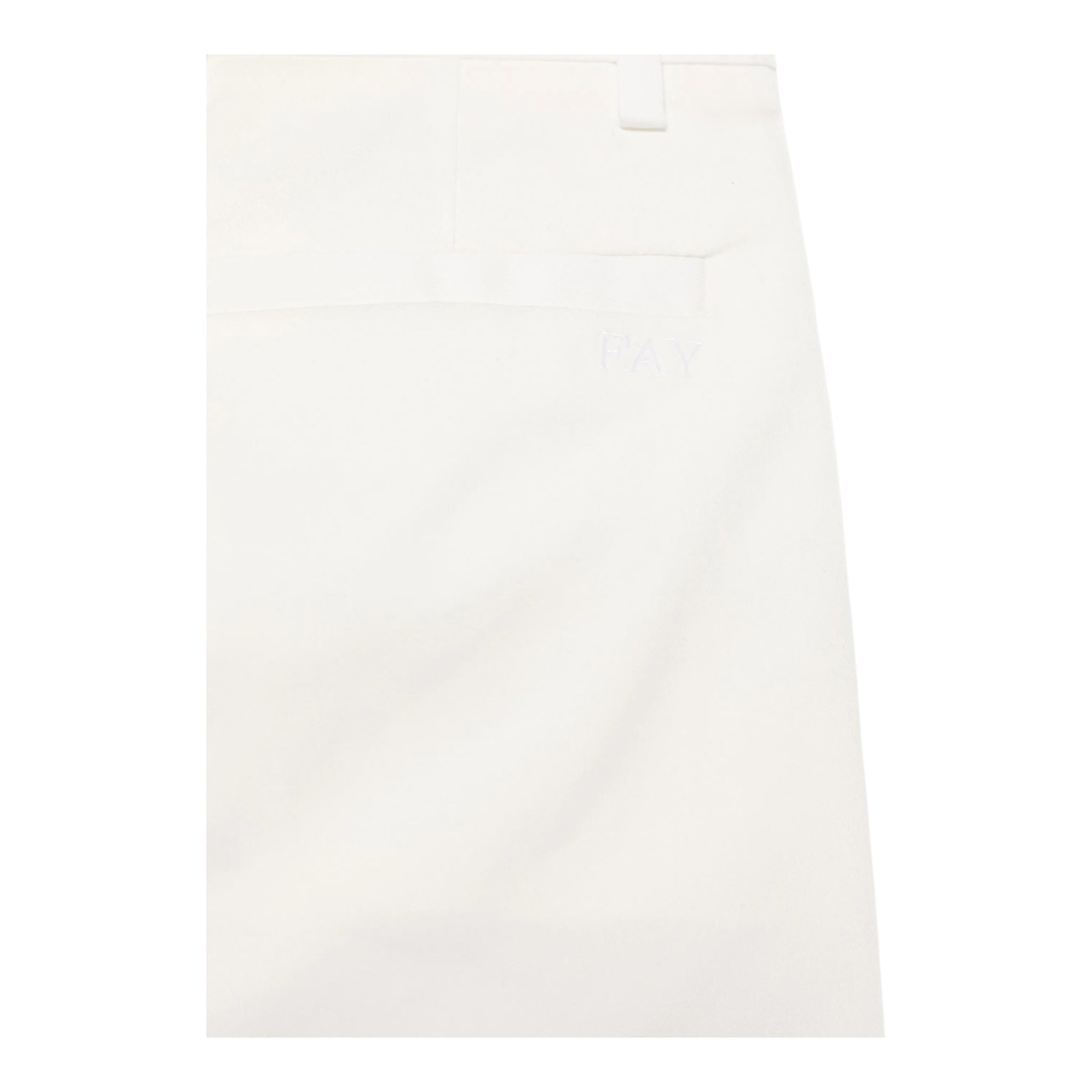 Fay Pantalone Tinta Unita con Girovita Regolabile per Bambino FW6P10 BIANCO FAY 