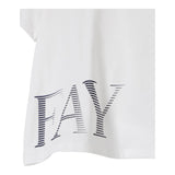 Fay T-Shirt Girocollo con Stampa Tinta Unita per Bambina FW8P01 BIANCO FAY 
