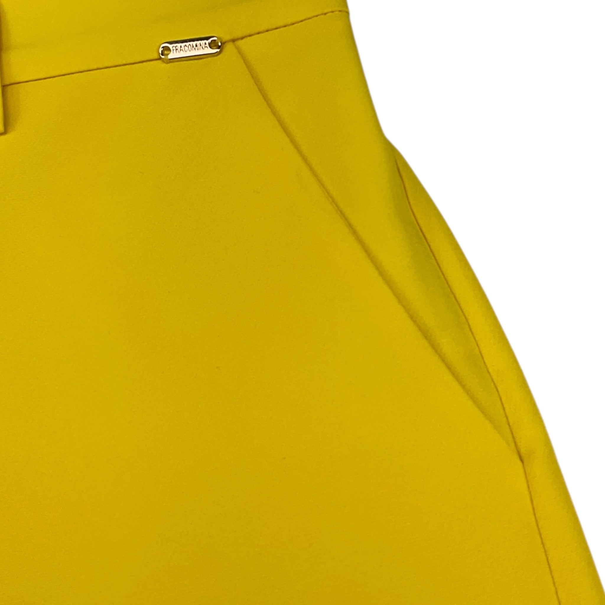 Fracomina Pantalone Tinta Unita con Elastico In Vita per Bambina FM1008 GIALLO FRACOMINA 